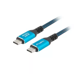 Lanberg USB-C 4.0 Cable 0,5m Black/Blue