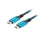 Lanberg USB-C 4.0 Cable 0,5m Black/Blue