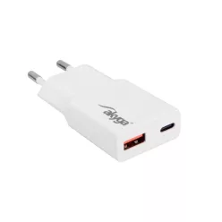 Akyga AK-CH-27 USB-A/USB-C PD 30W Quick Charge 3.0 GaN White