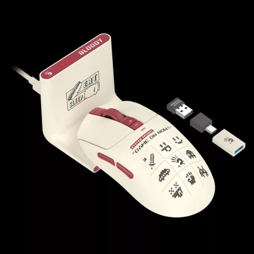 A4-Tech Bloody R72 Ultra Duo Wireless Mouse Pixels Red