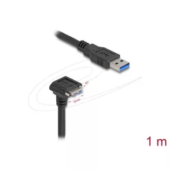   DeLock USB Type-A male straight to USB Micro-B male 90° angled cable 1m Black