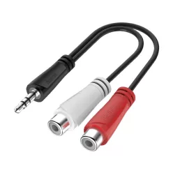 Hama 3,5mm Jack to 2RCA cable 0,15m Black