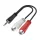 Hama 3,5mm Jack to 2RCA cable 0,15m Black