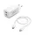 Hama Fast Charger+cable 2 x USB-C PD / QC Mini Charger 35W 1m White