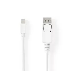   Nedis Mini DisplayPort Male - DisplayPort Male Cable 2m White