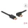 DeLock DisplayPort cable male straight to male 90° left angled 8K 2m Black