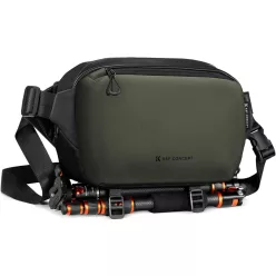   K&F Concept 2in1 Sling Bag Everyday Shoulder Bag & Photography Camera Backpack 10L Dark Green