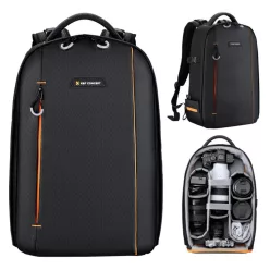   K&F Concept Lightweight Camera Backpack for Photographers 18L Black/Orange
