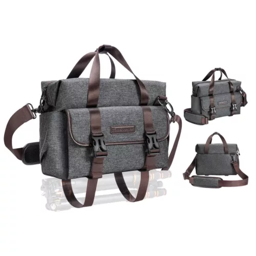 K&F Concept Casual Shoulder Photography Bag with Tripod Strap 8L Dark Grey