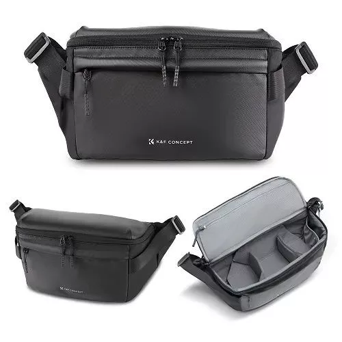 K&F Concept Waterproof Urban Wander Sling/Shoulder Camera Bag 10L Black