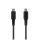 FIXED USB 2.0 hajlékony szilikon kábel USB-C/USB-C 0,3m, fekete
