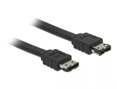 DeLock Cable eSATA 3 Gb/s receptacle > eSATA receptacle 1m Black