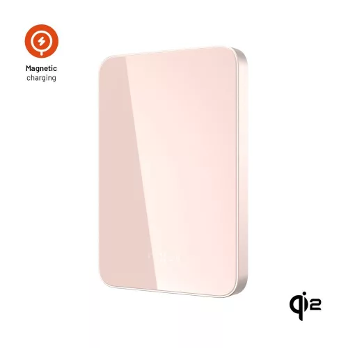 FIXED MagZen 5 Qi2 külső akkumlátor 5000 mAh, rózsaszín