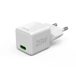 Hama Fast Charger GaN USB-C Super-Mini Charger PD 25W White