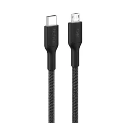   Belkin BoostCharge Pro USB-C to Micro-USB Braided Cable 15W 1m Black