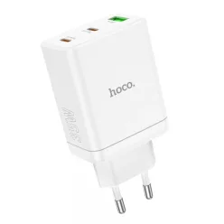 Hoco N33 PD35W + QC3.0 (2C1A) 2xUSB-C, 1XUSB-A Charger White