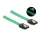 DeLock SATA3 50cm data cable metal clips UV Green