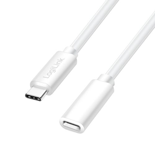 Logilink USB 2.0 C/M-USB-C/F PD cable 3m White