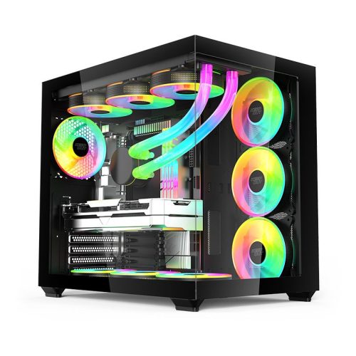 Keep Out XC-800 PRO RGB Tempered Glass Black