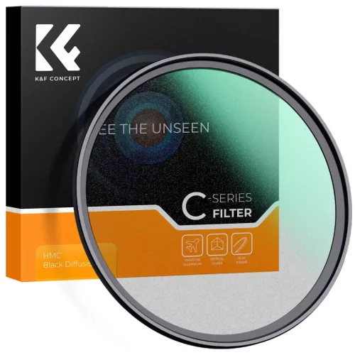 K&F Concept C Series Black Mist 1/8 lágyító szűrő, ultravékony többrétegű bevonat, 77mm