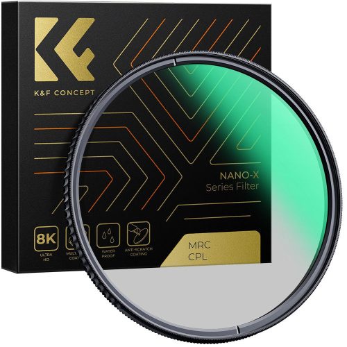 K&F Concept NANO-X series, B270, HD, CPL szűrő, vízlepergető, karcálló, 37mm