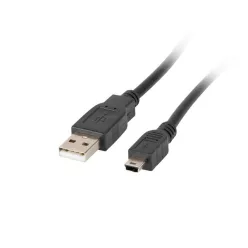 Lanberg USB mini (M) to USB-A (M) 2.0 cable 1,8m Black