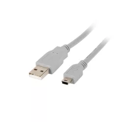 Lanberg USB mini (M) to USB-A (M) 2.0 cable 1,8m Grey