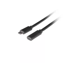 Lanberg USB-C M/F 3.1 cable 1,5m Black