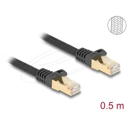 DeLock CAT6A S-FTP Patch Cable 0,5m Black
