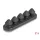 DeLock Cable holder with 5 feed-throughs self-adhesive black set 2 pieces