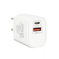 Delight USB Type-C + USB A PD20W Fast charger 20W White