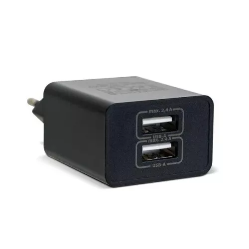 Delight USB-Ax2 charger adapter Black