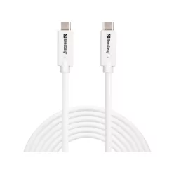 Sandberg USB3.2 USB-C to USB-C cable 3m White