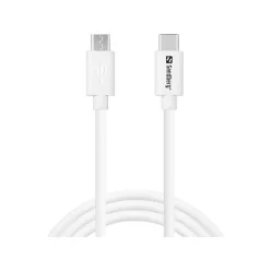Sandberg USB 3.2 USB-C to micro USB cable 1m White