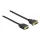 DeLock DVI 24+5 female to VGA male cable 1m Black
