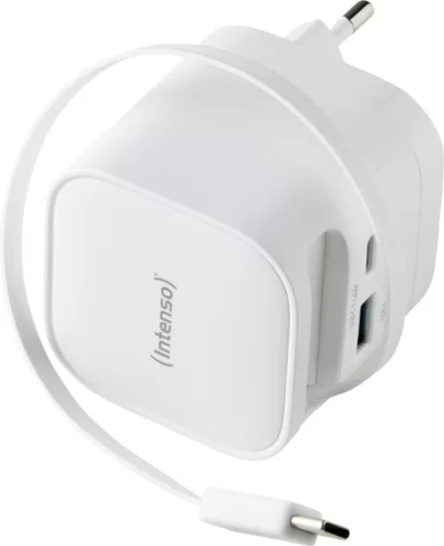 Intenso Compact Fast Charger 65W USB-C/USB-A White