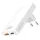 Logilink extra slim USB-A, USB-C 65W adapter White