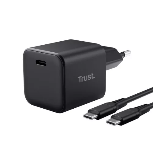 Trust Maxo Ultra-small 65W USB-C GaN Charger 2m cable Black