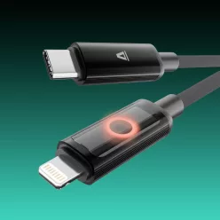   Avax CB650 Pulsey 27W USB-C to Lightning charger cable 0,5m Black