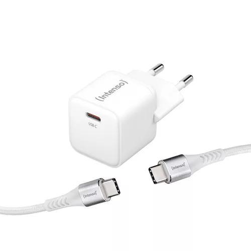 Intenso W30C GaN adapter + C315C cable 1,5m White