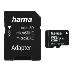 Hama 64GB microSDXC Class 10 UHS-I + Adapterrel
