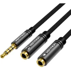 Vention 3,5mm Jack to 2x3,5mm Jack Splitter Cable 0,3m Black