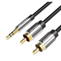 Vention 3,5mm Jack to 2xRCA Cable 1,5m Black/Silver