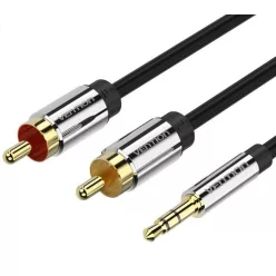 Vention 3,5mm Jack to 2xRCA Cable 5m Black/Silver