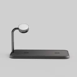 Zens Dual+Watch Aluminium Wireless Charger Black