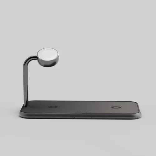Zens Dual+Watch Aluminium Wireless Charger Black