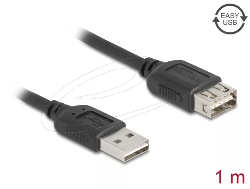 DeLock USB 2.0 extension cable USB Type-A male to USB Type-A female 1m Black