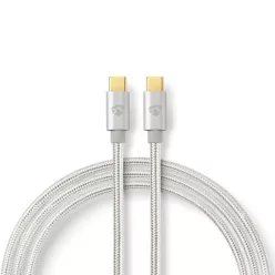   Nedis USB 3.2 Gen 1 USB-C Male - USB-C Male 60W 4K60Hz 5 Gbps Gold Plated 1m Silver