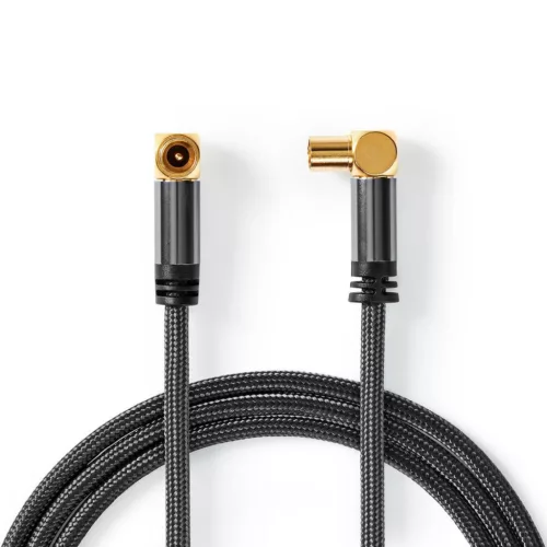 Nedis IEC (Coax) Male - IEC (Coax) Female Cable 5m Gun Metal Grey