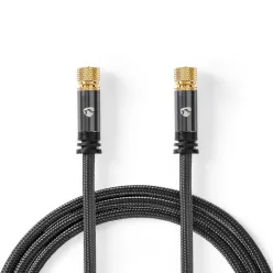   Nedis F Male - F Male Satellite & Antenna Cable 5m Gun Metal Grey